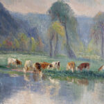 LECOURT_Vaches au prés au bord de l'Orne-8